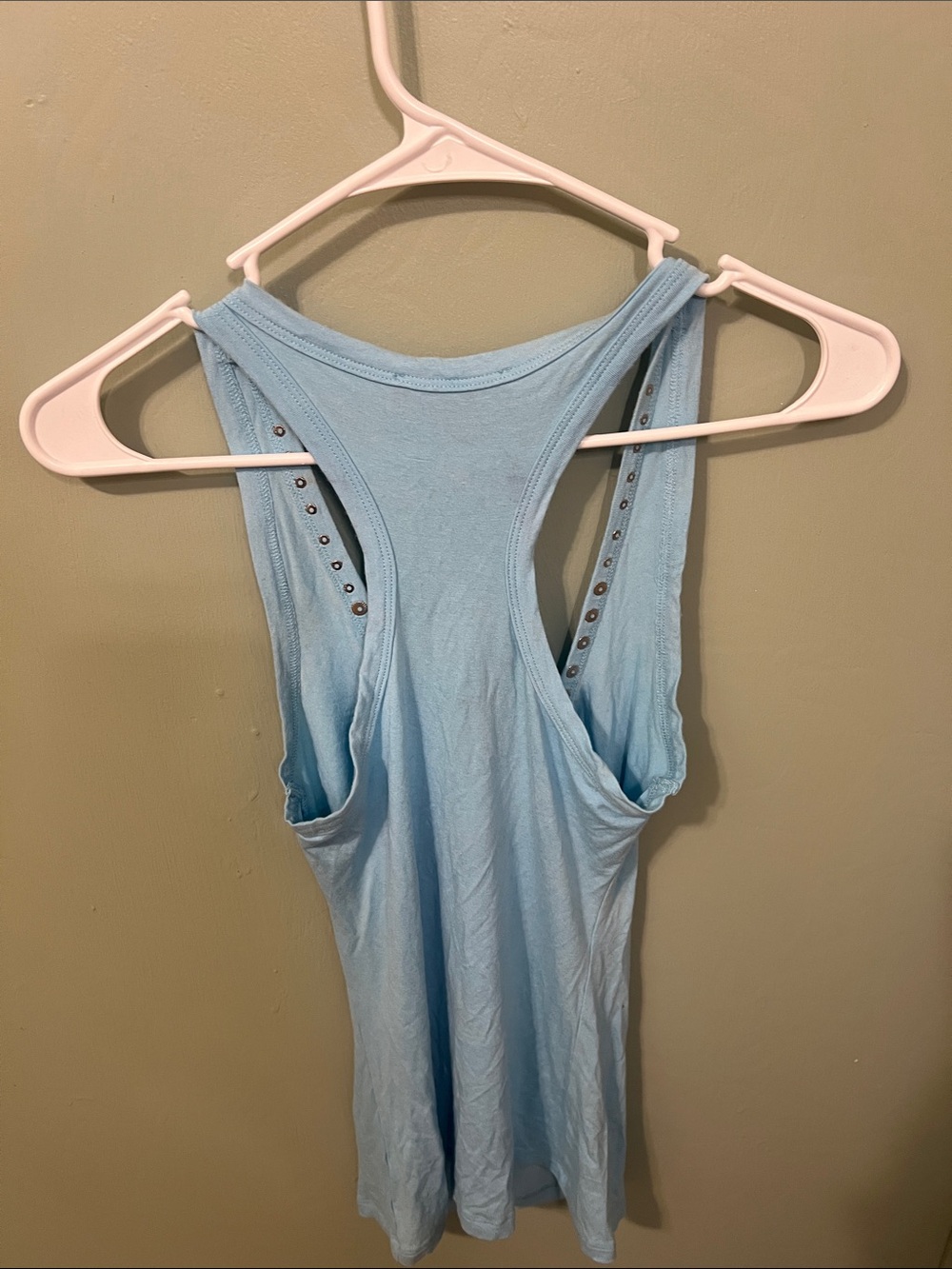 bebe Pale Blue Studded Racerback Tank - Picture 2 of 13